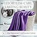 DECOLURE Satin Bed Sheets - 4 Piece Luxury Silky Queen Size Bedding Set - Softer Than Silk, Wrinkle-Free with 15” Deep Pocket Fitted Sheet, Perfect for Hair & Skin, Gifts for Women (Purple)