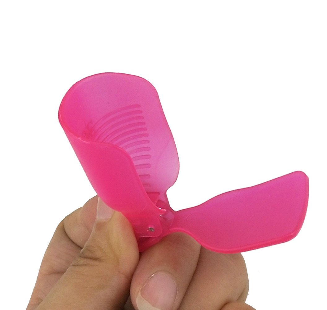 yueton Pack of 10 Reusable Toenail Nail Art Soak Off Cap Clip UV Gel Polish Remover Tool (Hot Pink) image 3
