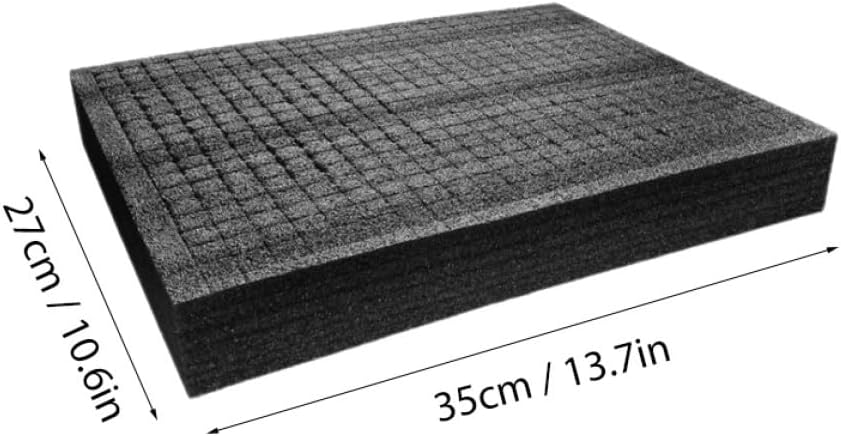 KICHOUSE Black Pearl Epe Foam Packing Inserts 2pcs 330x250x50mm Tear-resistant Cushioning Foam Boards for Protective Packaging