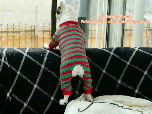 Pijama Navideño para Perro de Algodón Rayado XXX-Large miniatura 5