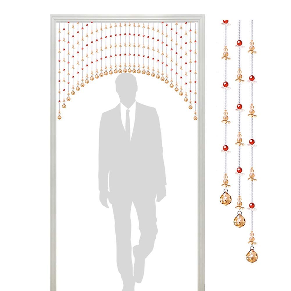 Rideau de ficelle de perles pour séparateur de pièce et décoration de salon