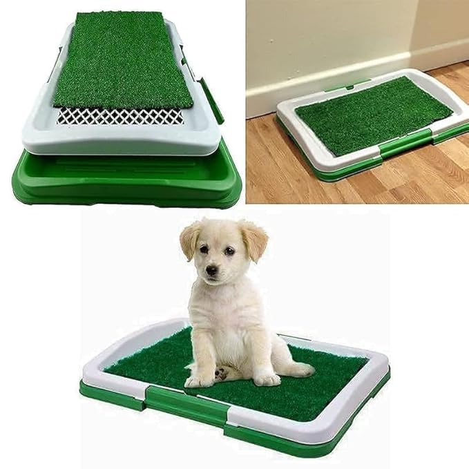 Dog Toilet Mat – Reusable Artificial Grass Potty Training Pad for Dogs & Puppies | Portable Indoor Outdoor Pet Toilet, Easy Clean Puppy Pee Pad, Synthetic Turf Potty Mat (Standard Size)-image-9