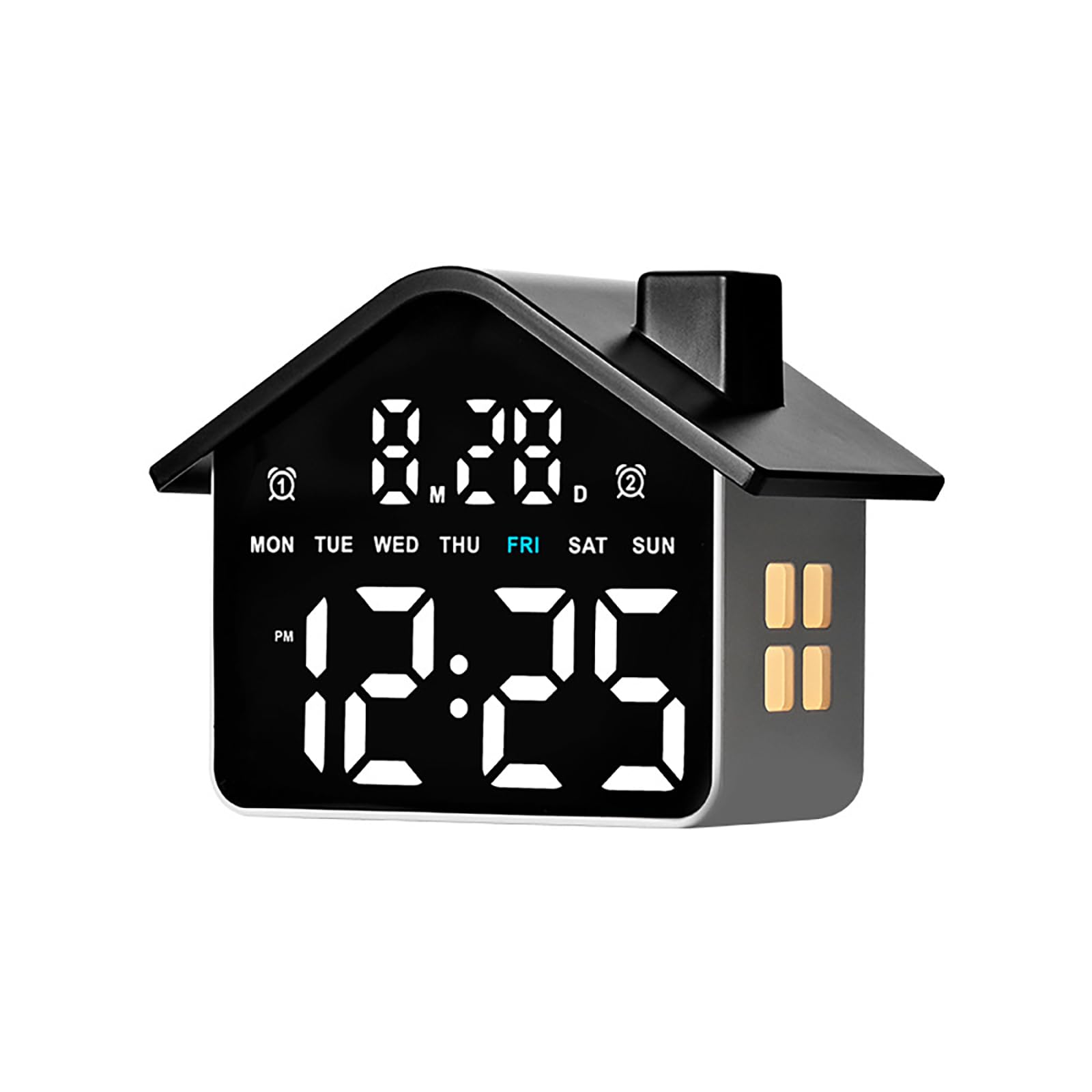 Jazuaiao Alarm Clocks for Bedroom Digital Desk Clock for Bedside Nightstand Digital Alarm Clock with Day of Week Duals Alarms