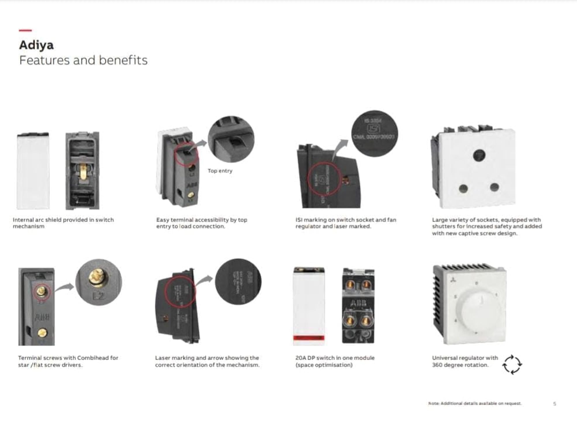 ABB Fan Regulator 4 Step, Compatible with Adiya and Tvisha Series