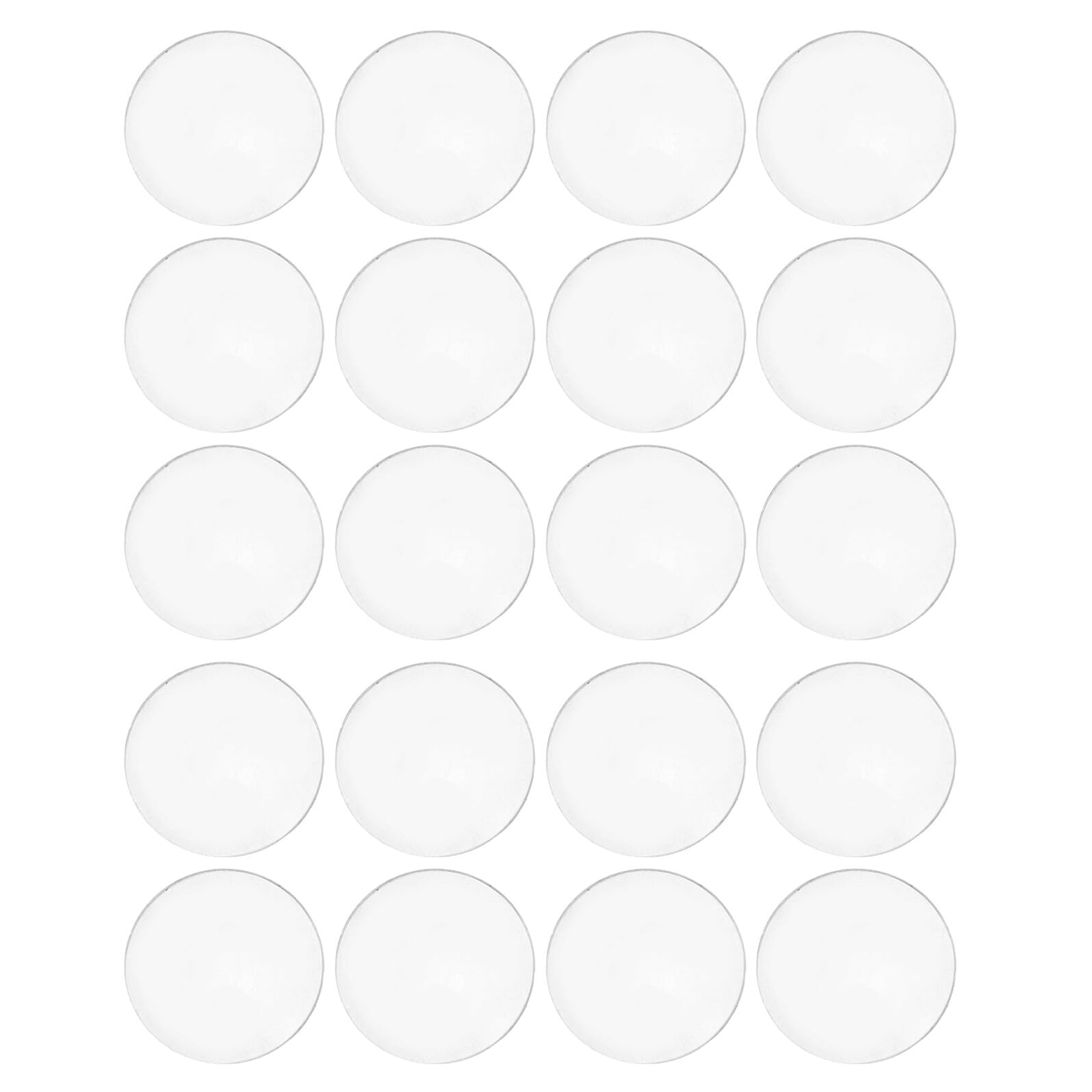 ARTSEWPLY 20Pcs Transparent Spotlight Glass Dome Covers for Mr16 Gu10 Bulbs Curved Floodlight Lens Replacement for Outdoor Landscape Lighting