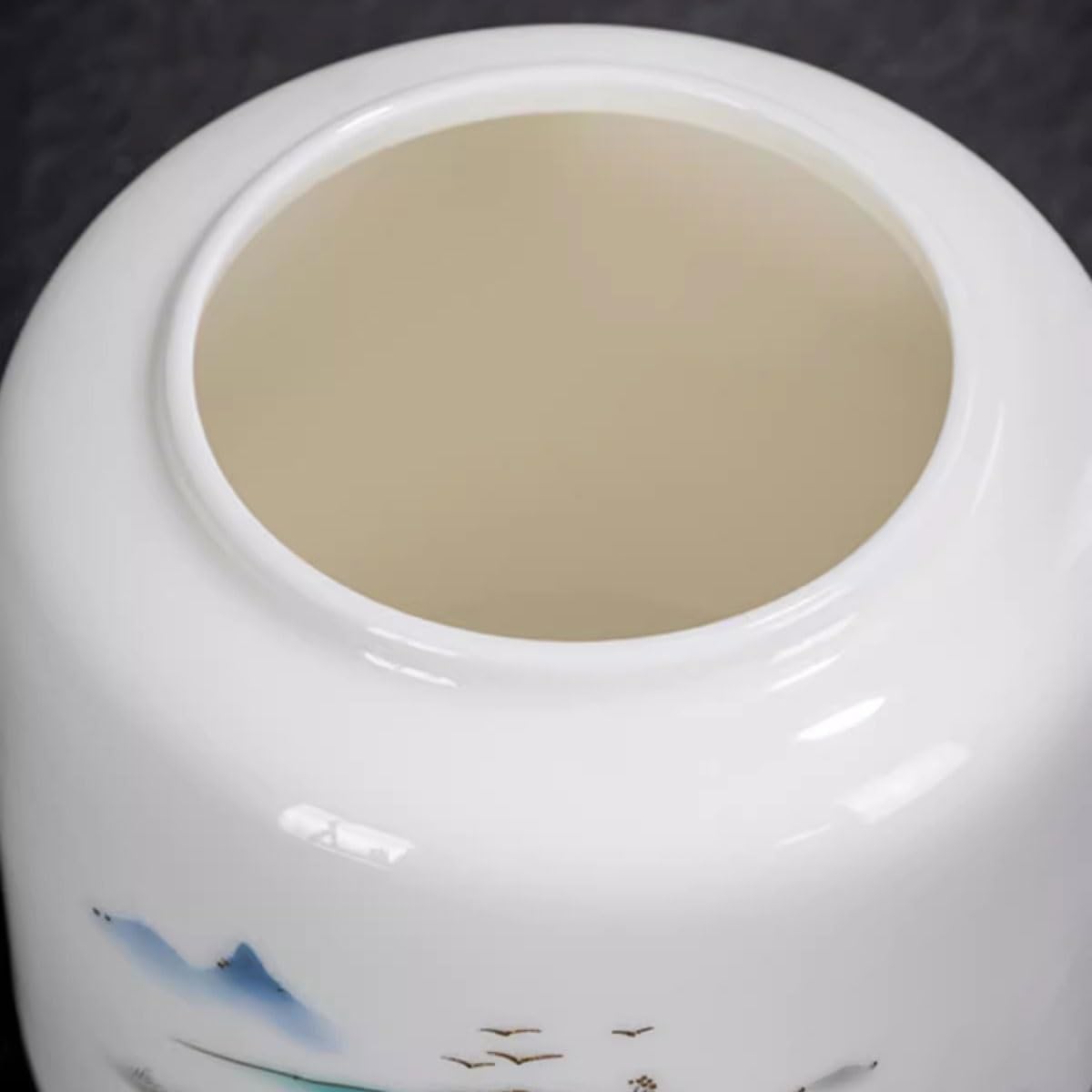 Przechowywanie herbaty Duży ceramiczny dzbanek na herbatę Biały porcelanowy szczelny słoik do przechowywania Słoik na herbatę Magazyn herbaty Luźna herbata liściasta Kanistry kuchenne