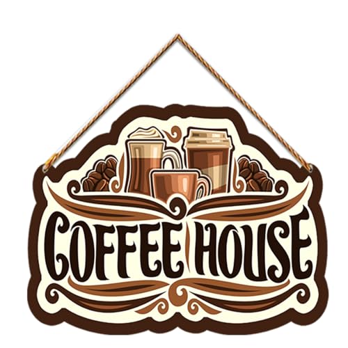 Image of PNF Poster And Frames Coffee House Quote Wall art & Door Hanging Frame For Kitchen, Dining, restaurants Decor | Walland home Decor for Living Room | Room Decor Wall Decor Items For Bedroom | (Wooden, 11x9 Inch,brown)-32-3