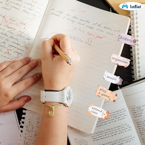 Image of FunBlast Colorful Sticky Notes, 30 Sheets - 900 Sticky Notes, Sticky Pad for Study, Point It Marker Stationery Items, Self-Adhesive Memo Pad, Planners and Memo Sticker