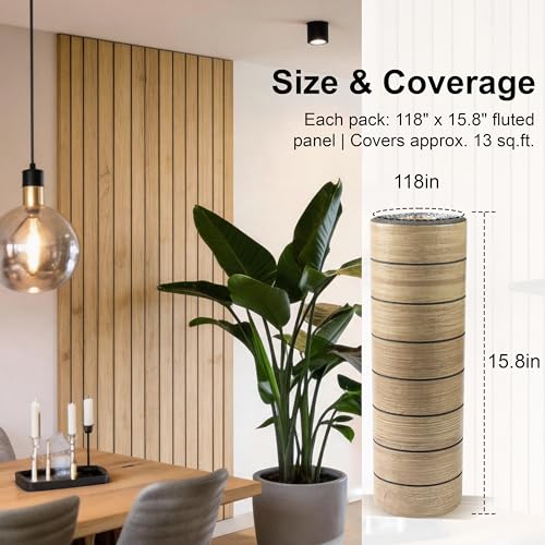 3d wood panel peel & stick wall paper deal - image 7