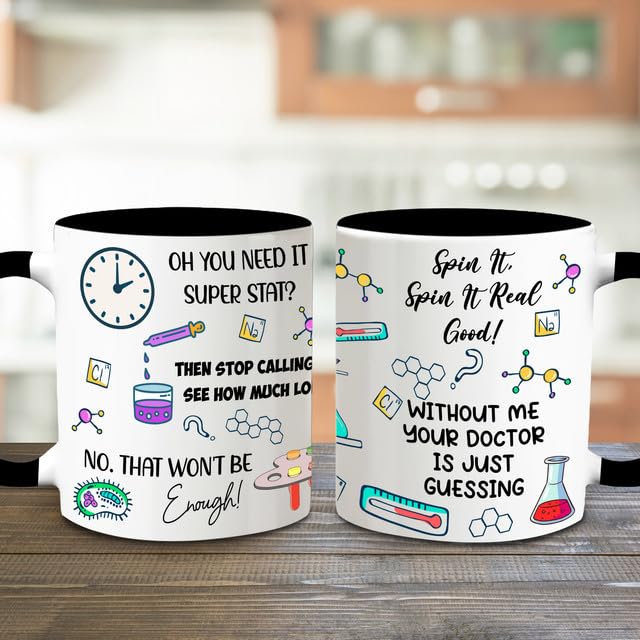 MEDROC Lab Tech Gifts Funny - Ceramic Mug 11oz, Lab Week Gifts for Laboratory Workers, Medical Laboratory Science Gifts For Women Men, Lab Technician Coffee Cups For Birthday Christmas