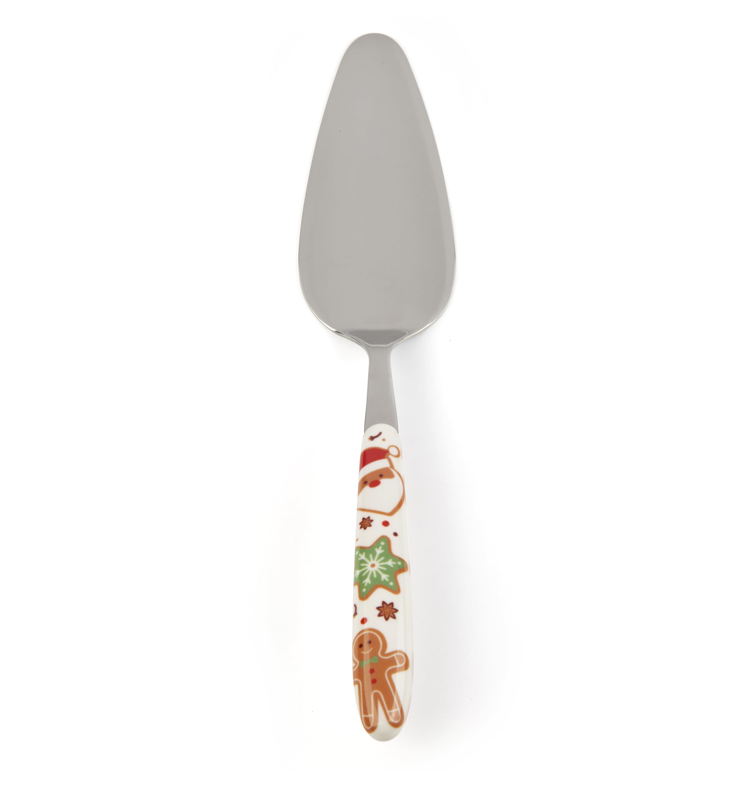 Excelsa Wonderful Ginger Christmas Cake Slice Stainless Steel Gingerbread Man and Santa