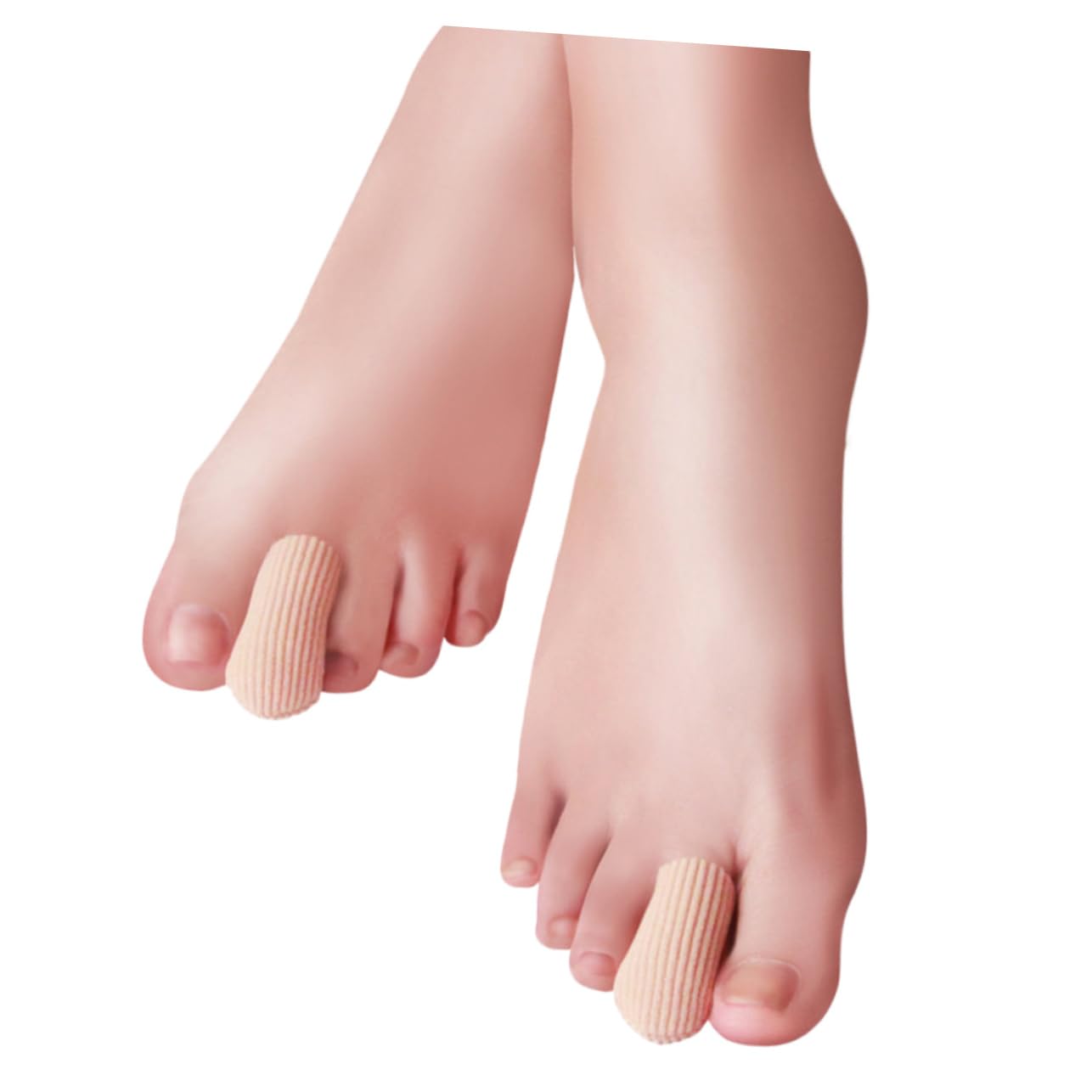 BEBEMOKO Silicone Separator Straightener Bunion Brace Gel Pads for Overlapping Toes Alignment Sleeve Tube Hallux Protect