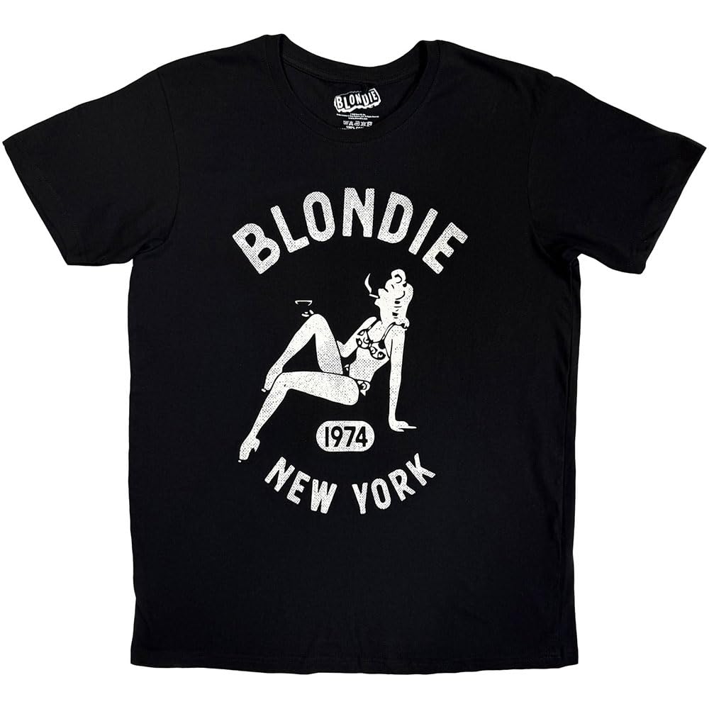 Rock Off officially licensed products Blondie York 1974 T Shirt S Black