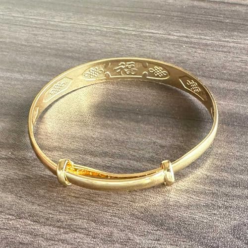 Fashion 18K Gold Plated Dragon Phoenix Pattern Adjustable Band Cuff Bracelet4