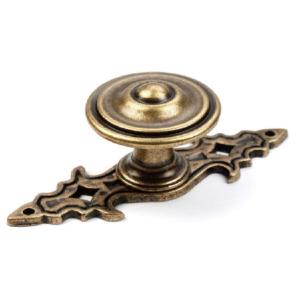 KHTUMEWARE 10 Pack 1-1/10 in (28mm) Kitchen Cabinet Knob Handle Closet Wood Door Knob Cabinet Door Decorative Hardware Home Decor Cabinet Furniture Knob Pull Drawer Handle( Antique Brass) image