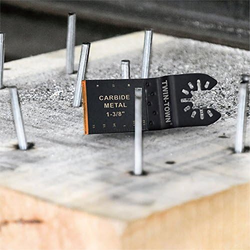 Miniatura 5 de 10 hojas de sierra oscilantes bimetálicas de madera y metal de liberación rápida para Fein Multimaster, Porter Cable, Black&Decker, Bosch Craftsman,