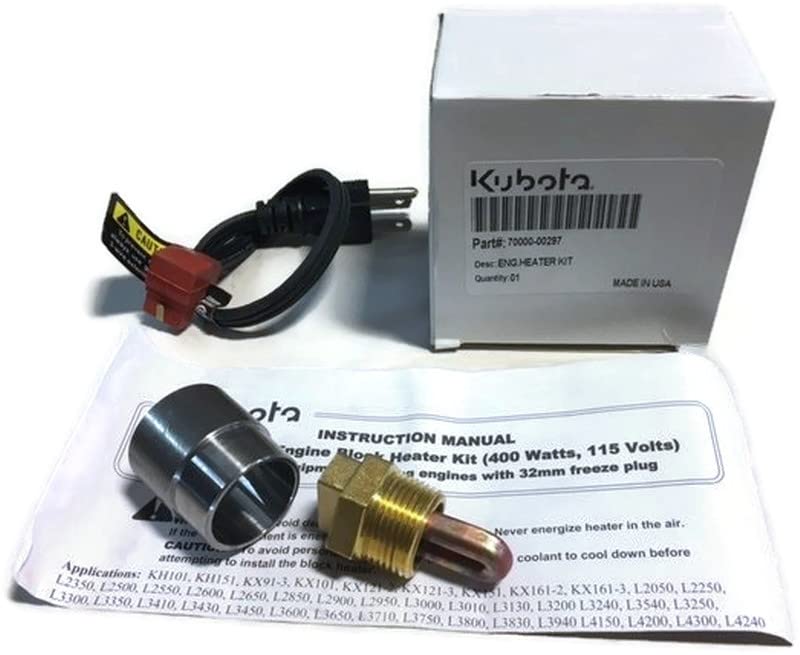 Amazon.com: Kubota 70000-00297 Replacement Frost Plug Heater for Tractor :  Patio, Lawn u0026 Garden