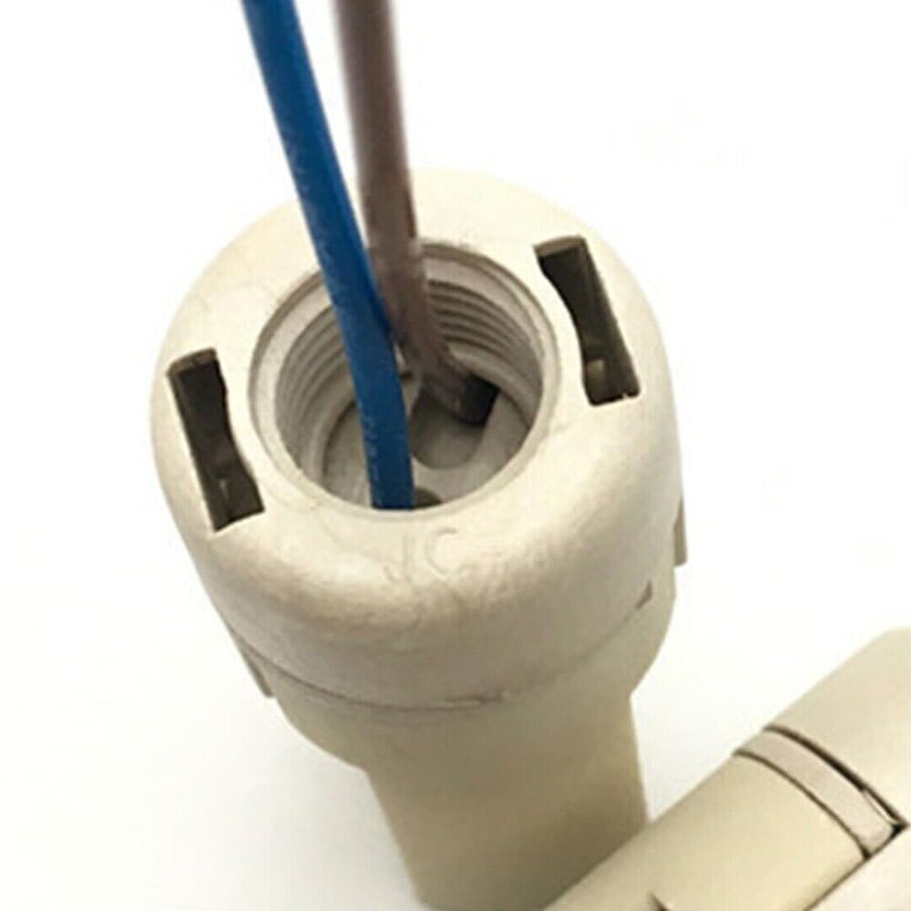 20-Piece G9 Ceramic Lamp Sockets with 15cm Teflon Wire, 250V/2A, 18mm Dia for Halogen LED Downlights