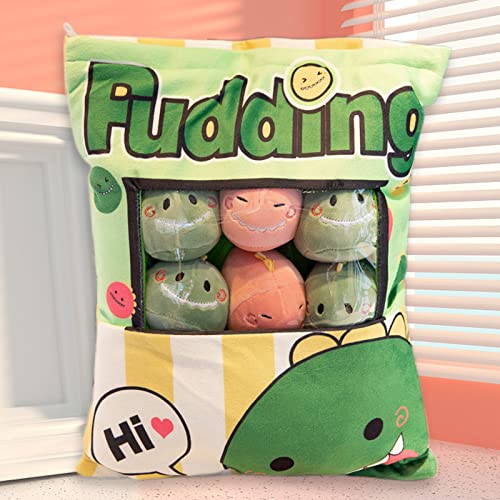HICAS Carino Snack Cuscino Ripieno Animale Giocattolo,Kawaii Carino Peluche Bambola,Budino Decorativo Staccabile Gatto Bambole Giocattolo Creativo Compleanno per Adolescenti Ragazze Bambini