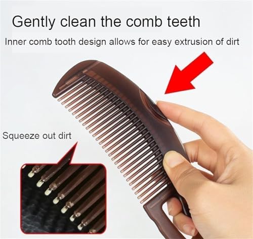 Image of ActionRise Dandruff Comb Energy Massage Comb Scalp Brush for Dandruff Removal, Lice Remover Products, Hair Dressing Comb, Plastic, Brown, Unisex (Pack of 1)