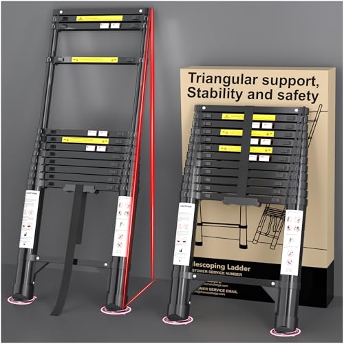 Telescoping Ladder Extension Telescopic Collapsible - 12.5 FT Rv Telescope Foldable Extendable Tall...