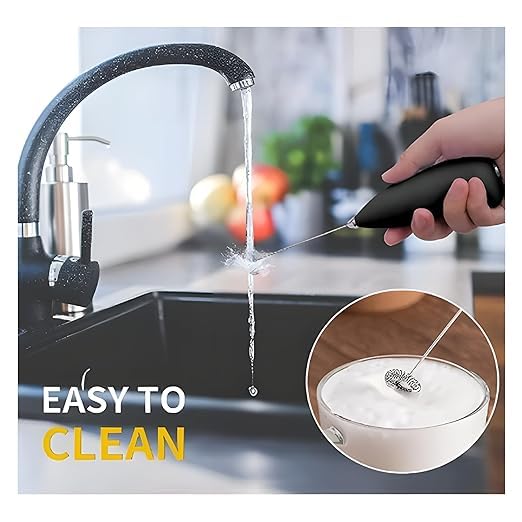 Electric Milk Frother for Coffee | Battery Operated Handheld Coffee Beater (2×AA, Batteries Not Included), Mini Stainless Steel Whisk for Latte, Cappuccino, Matcha, Hot Chocolate & Travel (Multicolor) - Milk Frother / Coffee Whisk - Image 6