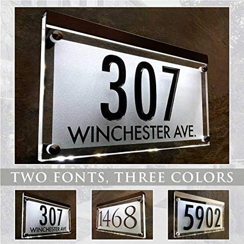 Lighted Crystal Address Sign! This address plaque is bright and beautiful