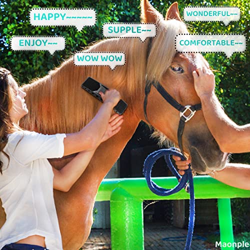 Maonple 6-In-1 Shedding Brush, Horse Grooming Massage Hair Brush Multi-Functional Pet Deshedding Brush(Red) #TOP6