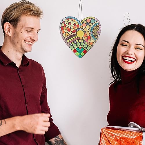 ABOOFAN Heart Ornament Resin Heart Shaped Hanging Pendants Front Door Wreath Welcome Sign Mexican Wall Decorations For Wedding Front Door Window - Image 3