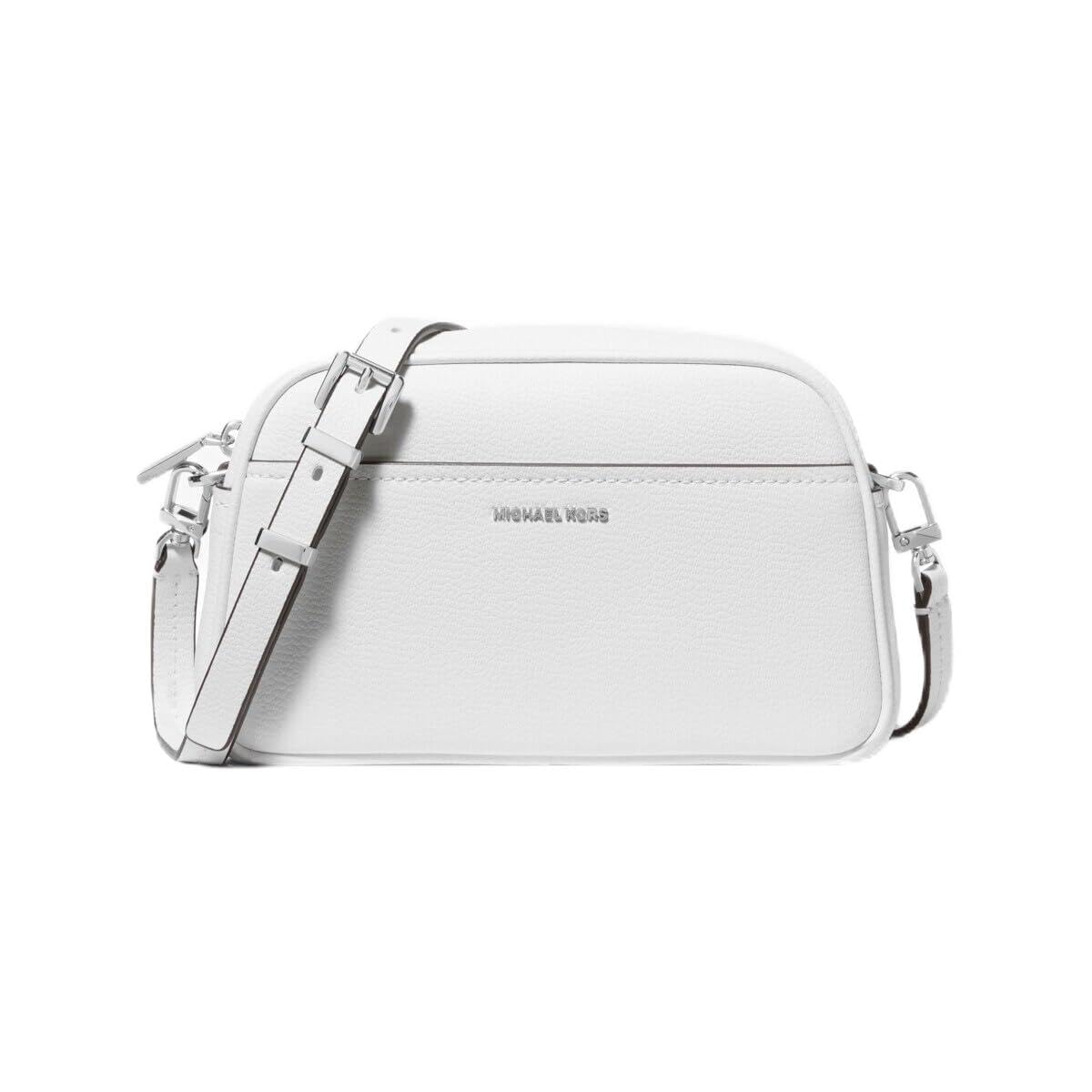 Michael Kors Women's White Jet Set Small Leather Crossbody Bag - Cross Body Bags - One Size- Bags