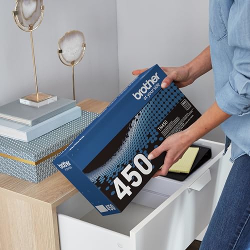 Image of Brother Genuine High Yield Toner Cartridge, TN450, Replacement Black Toner, Page Yield Up To 2,600 Pages
