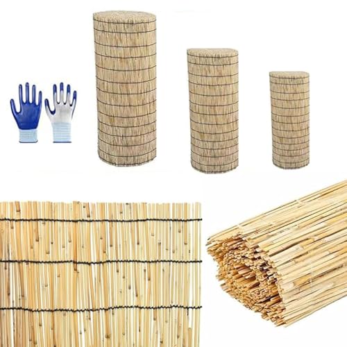 Pannello naturale – Divisorio per esterni intrecciato a mano, resistente alle intemperie, recinzione decorativa per cortile, facile da installare, 70 x 500 cm, recinzione per la privacy esterna