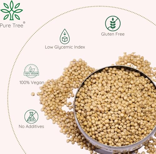 Image of Pure Tree Certified Organic Jowar Millet | 850 g | Sorghum Jawari Whole Grain | Unpolished Jonnalu | Gluten-Free-Millet
