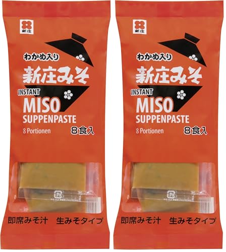 Sopa de miso, 1 paquete con raciones de sopa de 160 gr (Paquete de 2)