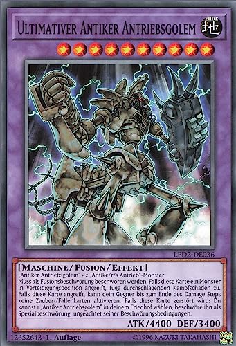 Ultimativer Antiker Antriebsgolem LED2-DE036 Common Deutsch Near Mint 1. Auflage - Legendary Duelists: Ancient Millennium - mit ReCollectibles-Versandschutz - für Yu-Gi-Oh!