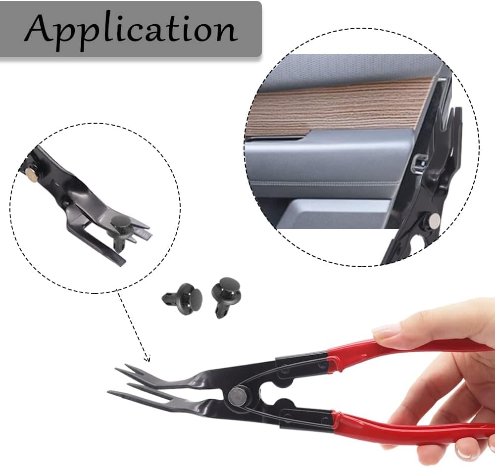 Set De Pinces à Déclipser - 3 Pinces Pour Retirer Clips Plastique Auto, Vélo - Poignée Ergonomique, Métal Robuste - 8