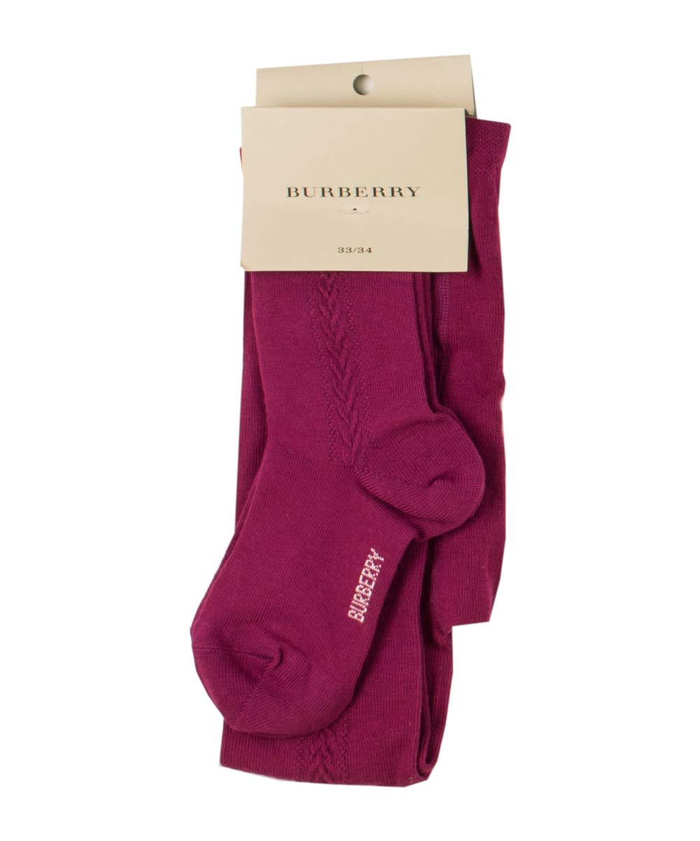 BURBERRY 6775U calzamaglia bimba cotone fucsia calze tights kid