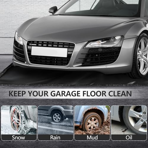 Neorexon GARAGE FLOOR CONTAINMENT MAT 7’9 Inch X 18’, Non-Slip & Liquid Proof Containment Mat For Garage Floor, Waterproof Garage Floor Mat Prevent Leaks, Spills, Rain And Snow thumb #4
