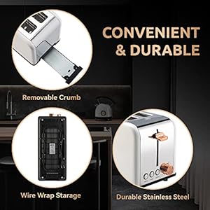 Pukomctoaster4slicewithwideslots2longslottoasterforbagelswafflesandtoast6browninglevelsstainlesssteelremovabletraycancelbageldefrostfunctionswt8500white1400w Urban Country Home Decor Pukomc toaster 4 slice with wide slots 2 long slot toaster for bagels waffles and toast 6 browning levels stainless steel removable tray cancelbageldefrost functions wt 8500 white 1400w urban country home decor