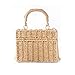 Handwoven Rattan vintage purse Bag Natural Chic Casual Handbag Beach Sea tote Basket Straw vacation Bag (Brown)