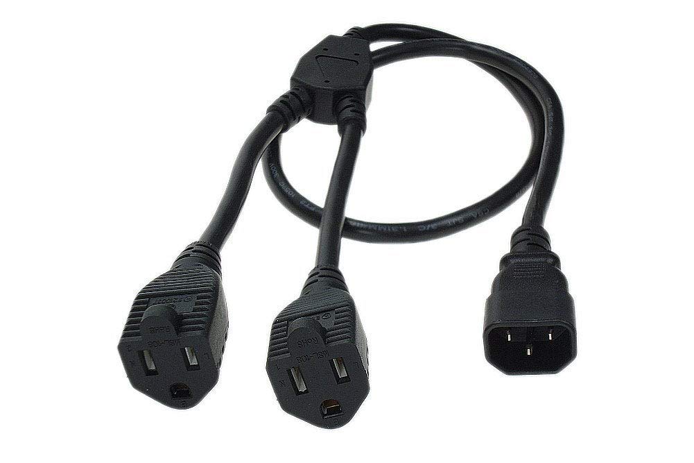 Amazon.com: SF Cable, 3ft Splitter Power Cord IEC 60320 C14 to