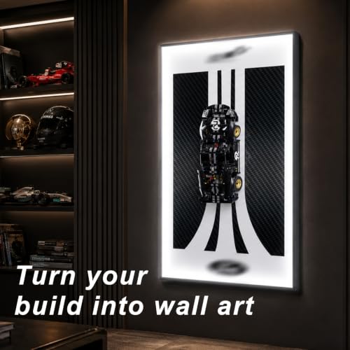Image of Display Wallboard for Lego Technic 1966 Ford GT40 MKII-42223 Race Car, Display Wall Mount with Led Lights, Home Decor Adult Collectibles Wall Mount, Gift for Car Model Collectors(No Car Included)