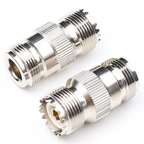 Conectores coaxiales N hembra a UHF hembra 2 unidades miniatura 5