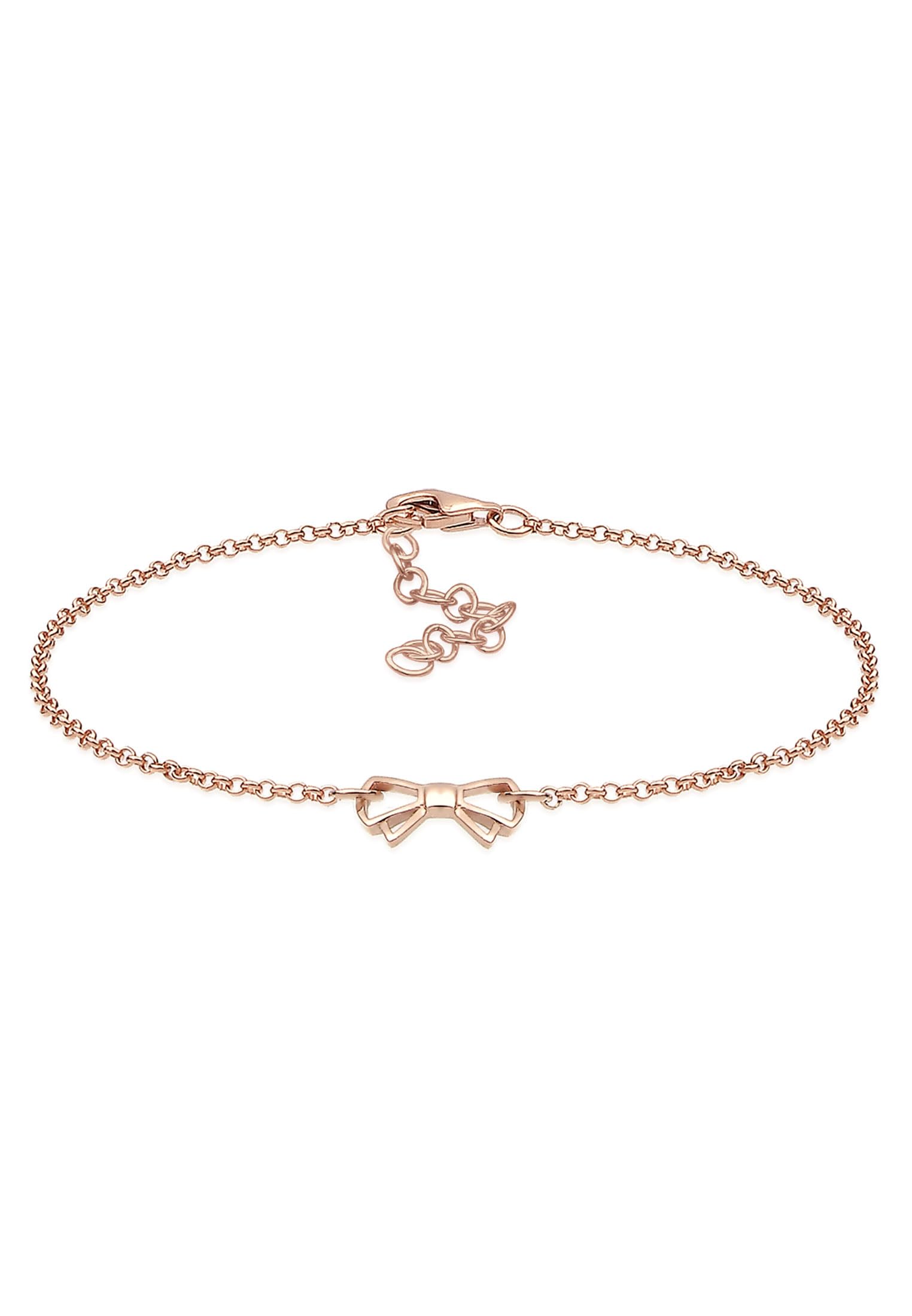 Elli Bracelet Ribbon 925 Sterling Silver Rose Gold-Plated