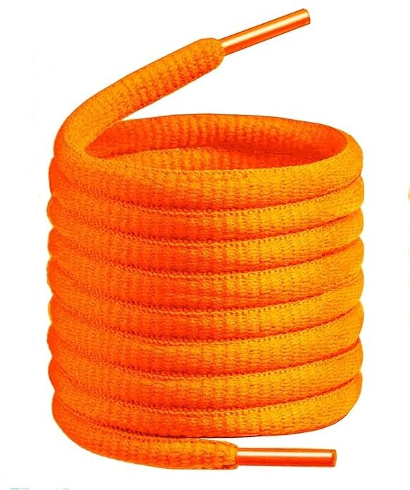 HAPPYMATES 2Pair Oval Shoes laces Round 1/4" Athletic ShoeLaces for Sport/Running Shoes Shoe Strings (ORANGE) (B0D7983GC9) Amazon Price History, Amazon Price Tracker