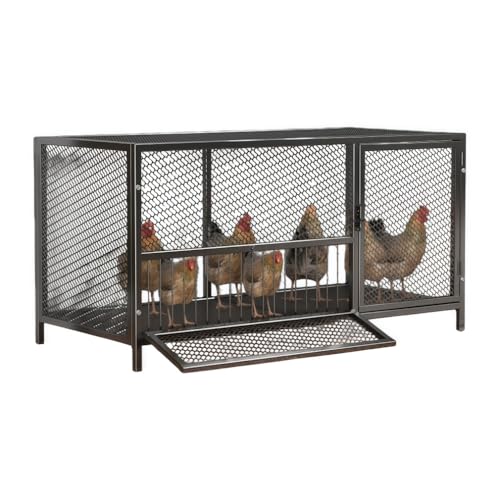 dratty 鶏 ケージ 室内 屋外 ステンレス うずら ペットケージ 鶏小屋 大型角管高密度 鶏舎 鳩小屋 小動物 フェレットケージ ハリネズミ 飼育小屋 農村ルチンイタチ防止 (パッケージ5:肥料トレー+給餌器+給水タンク+レインカバー付き(150*5