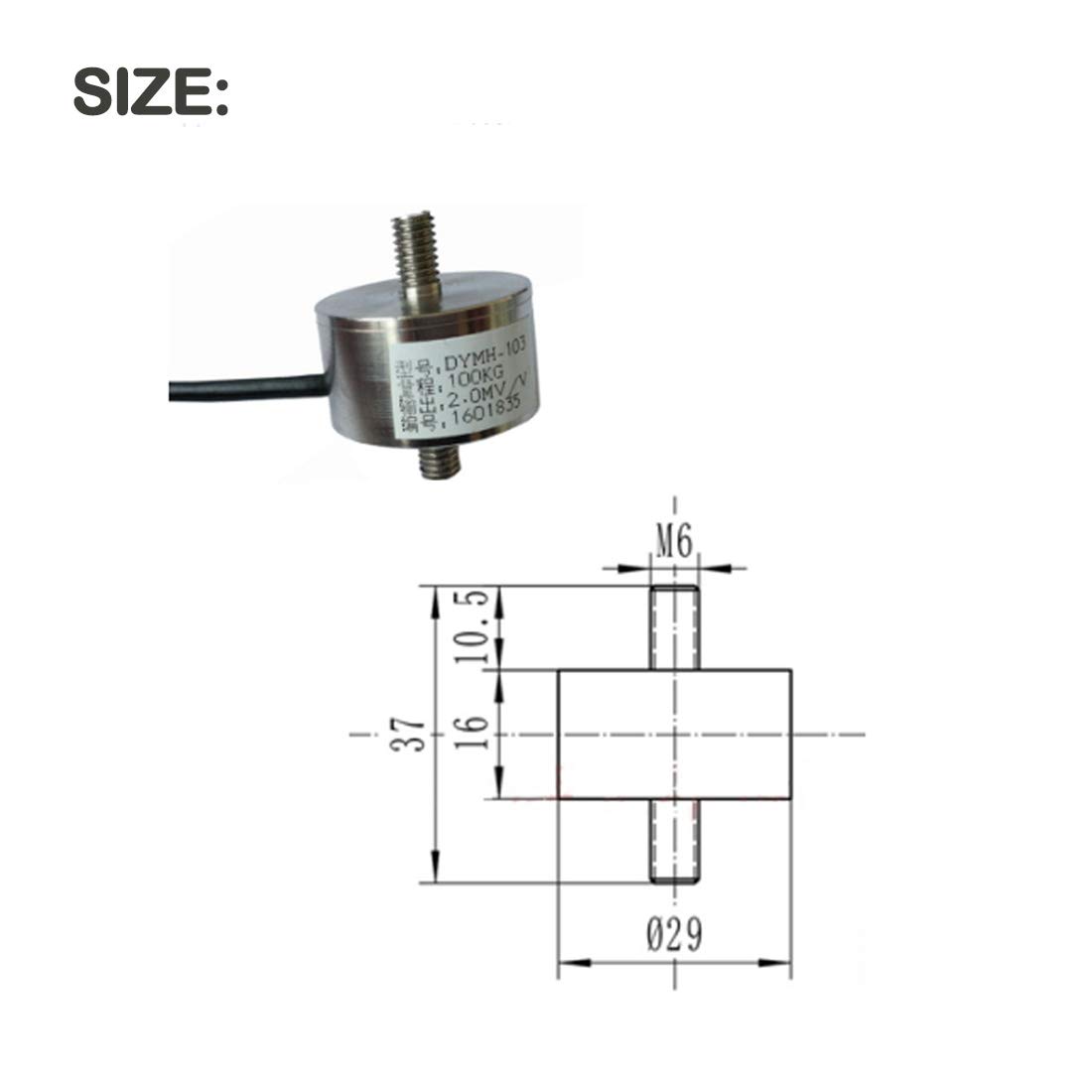 CALT - Cella di carico in miniatura per tensione e compressione in acciaio inox, 100 kg, DYMH-103 (100 kg)