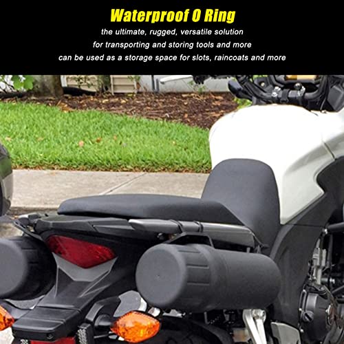 Image of Asixxsix Motorcycle Tool Tube, 125mm Motorcycle Universal Off Road Tool Tube, Storage Box Holder Manual Canister with 4 Rolling Tapes for Off Road Motorcycles, ATV, UTV, Trucks
