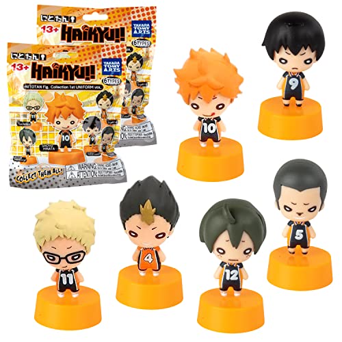 Haikyu!! Mystery Blind Bag Figures, 2-Pack – Receive 2 of 6 Assorted Character Minifigures – 2″ Surprise Mini Haikyu Manga Voleyball Toys to Collect – Officially Licensed – Gift for Kids & Teens