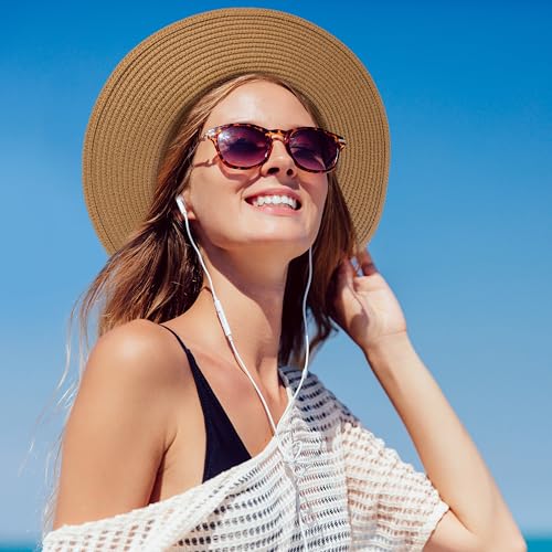 Sombrero de playa para mujer con protección UV y ala ancha miniatura 7